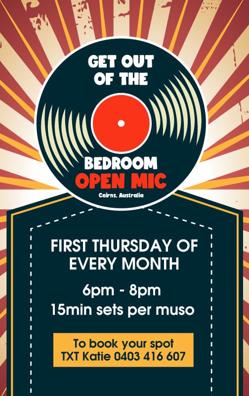 Get Out of the Bedroom OPEN MIC poster